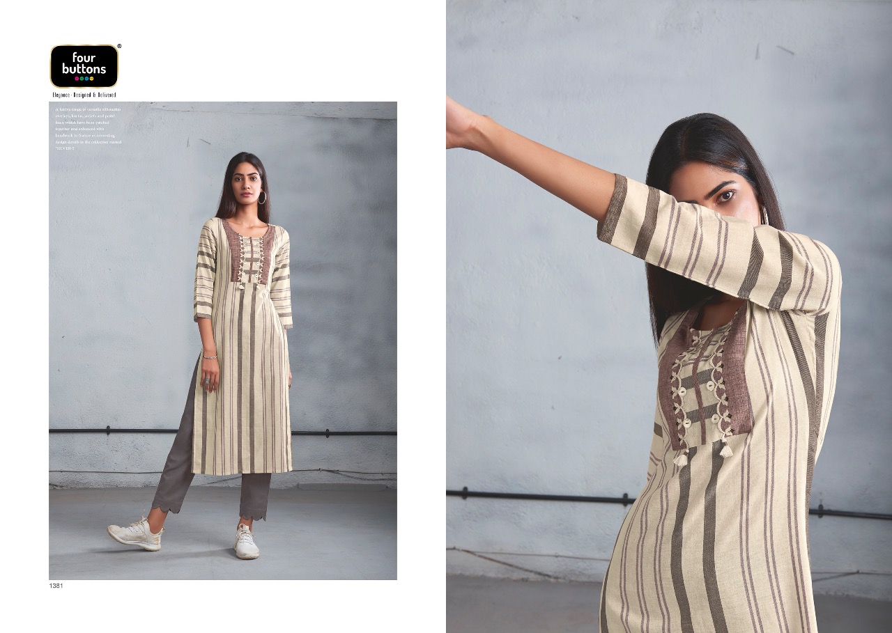 Four buttons silver vol 5 attractive and stunning look spring Collection of beautifull Kurties
