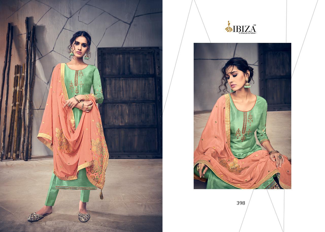 Ibiza solace beautifull and modern fancy silk Fabrics with handwork Embroided Salwar suits