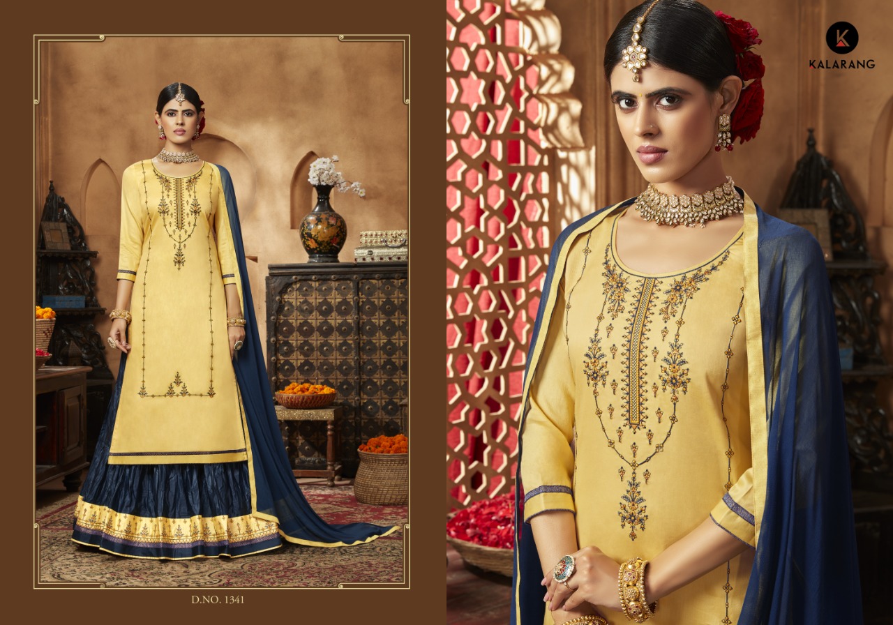 Kalarang Bellona prime vol 11 elagant and attractive modern style jam Silk cotton with Embroidered Salwar suits