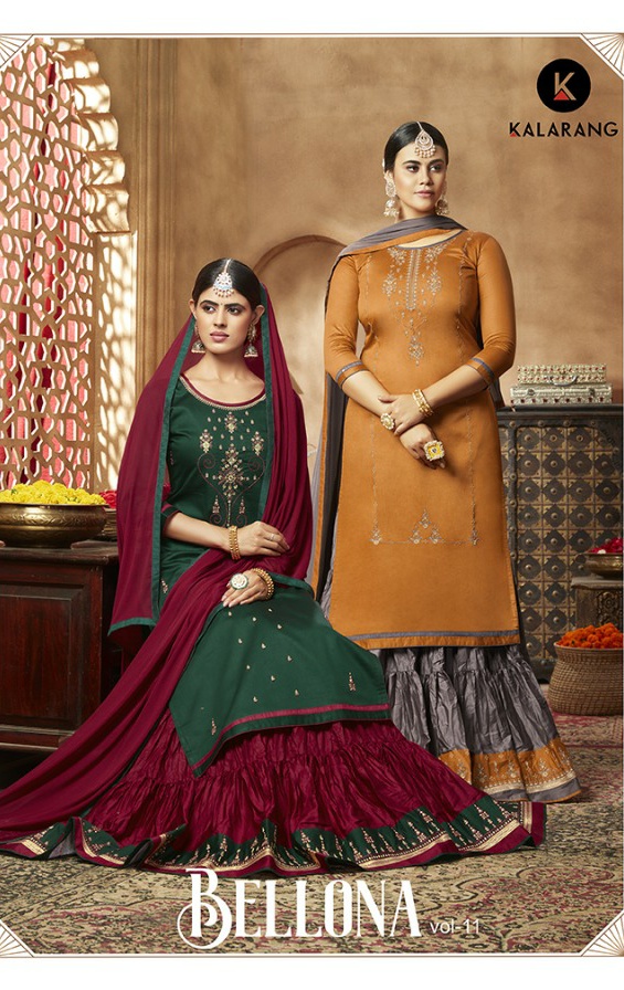 Kalarang Bellona vol 11 Gorgeous design jam Silk cotton with Embroidered Salwar suits