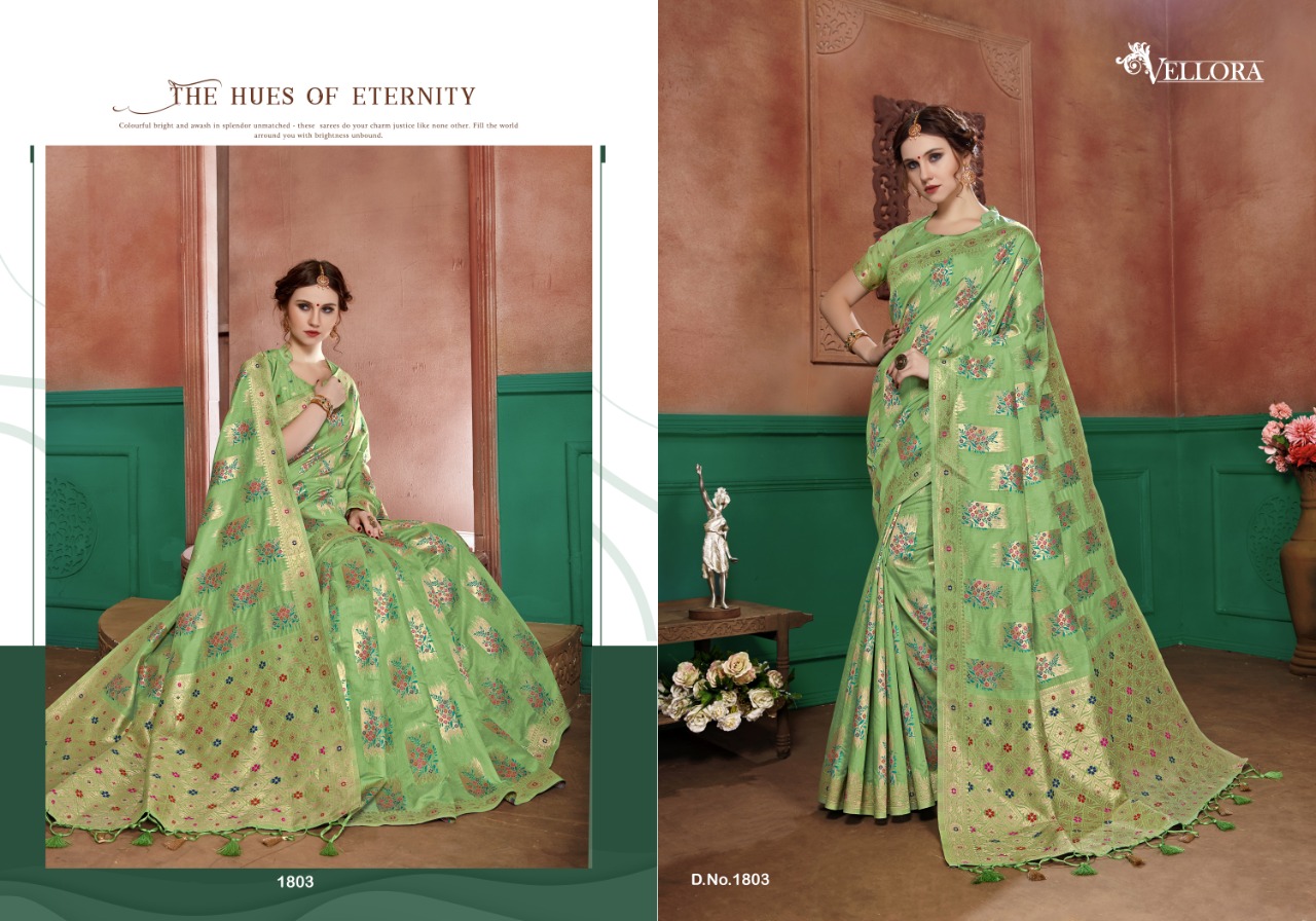 Kesari exports vellora vol 8 astonishing style banarasi cotton Silk saree