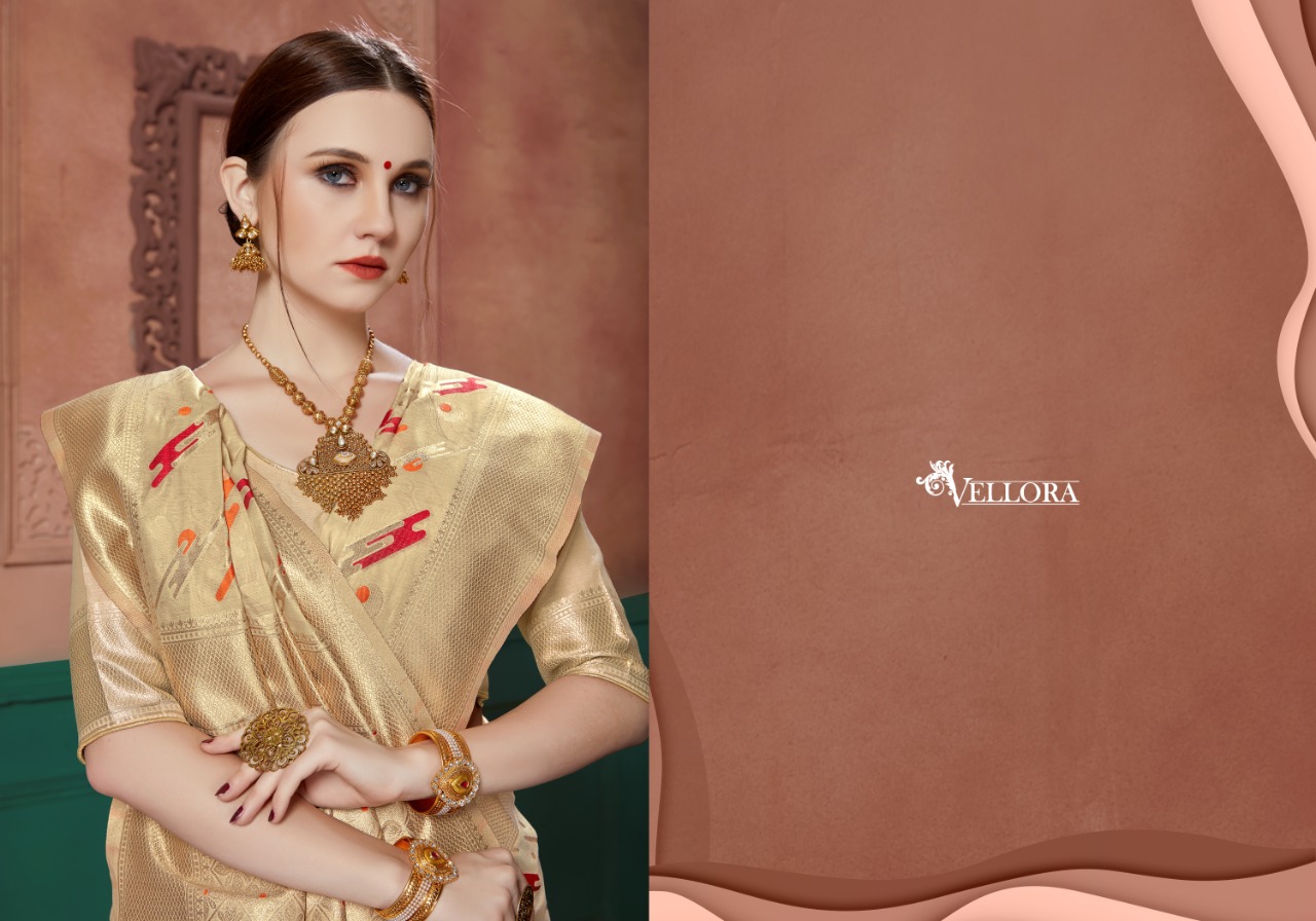 Kesari exports vellora vol 8 astonishing style banarasi cotton Silk saree