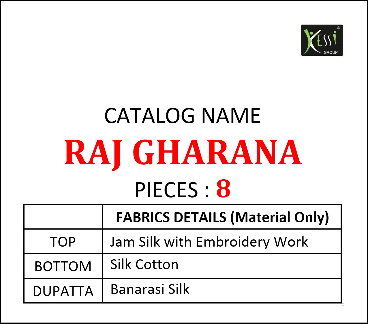 Kessi fabrics Raj gharana innovative style beautifully designed Salwar suits
