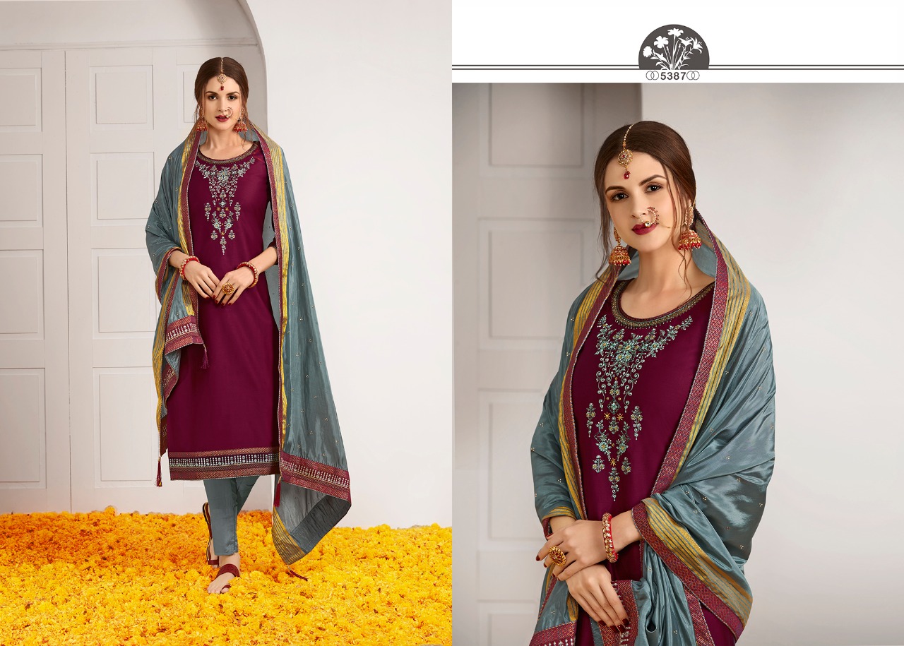 Kessi silk shine vol 2 stunning look jam silk with khatli work Embroidered Salwar suits