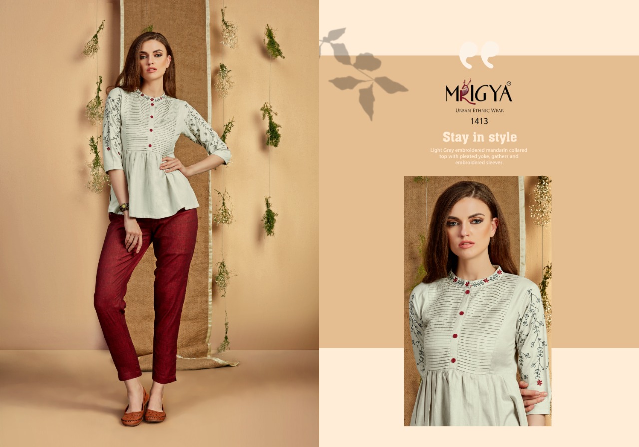 Mrigya Flora vol 3 stunning look modern classic style attractive look Beautifull short tops