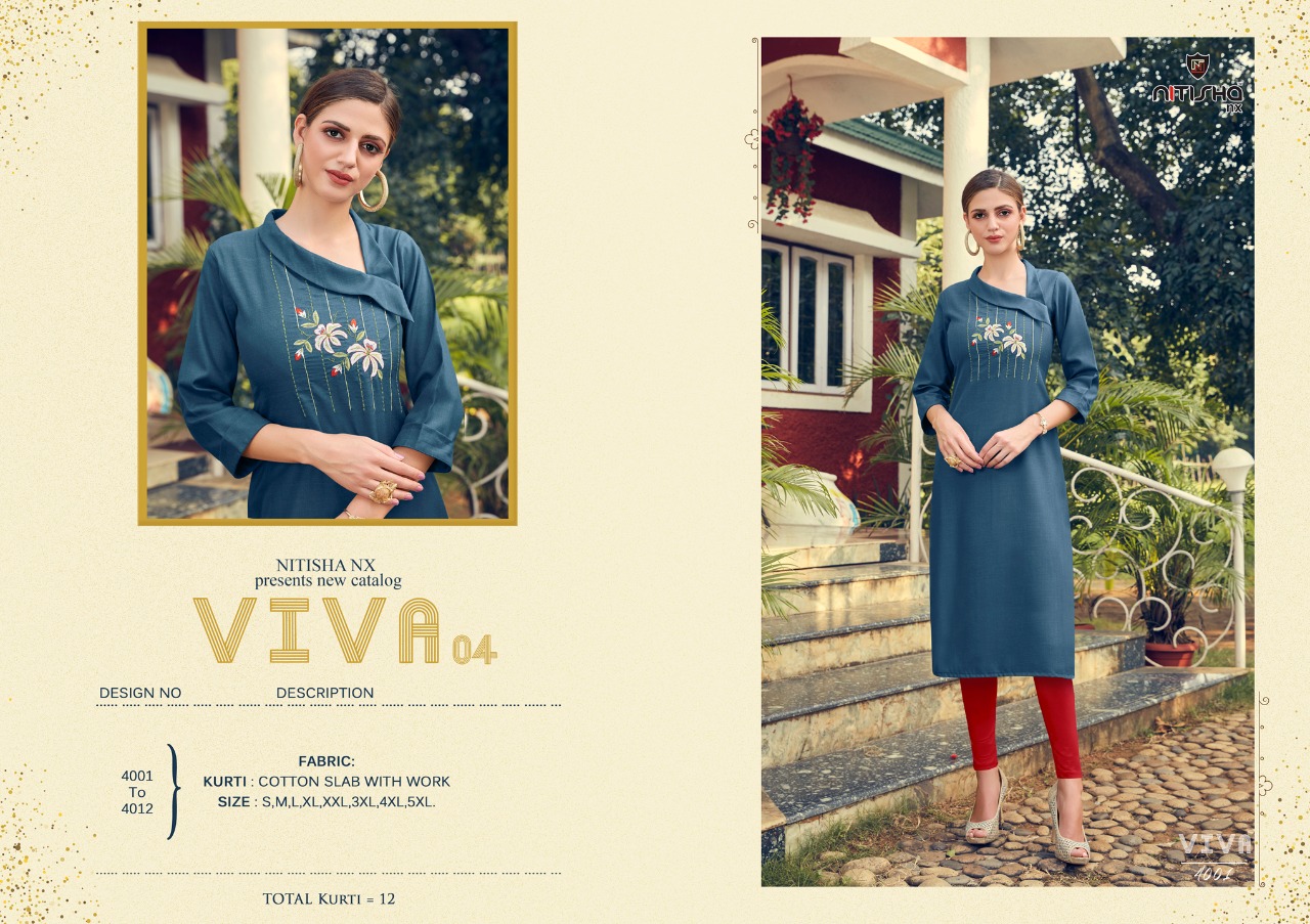 Nitisha Nx Viva vol 4 attractive and stylish classy catchy look Kurties