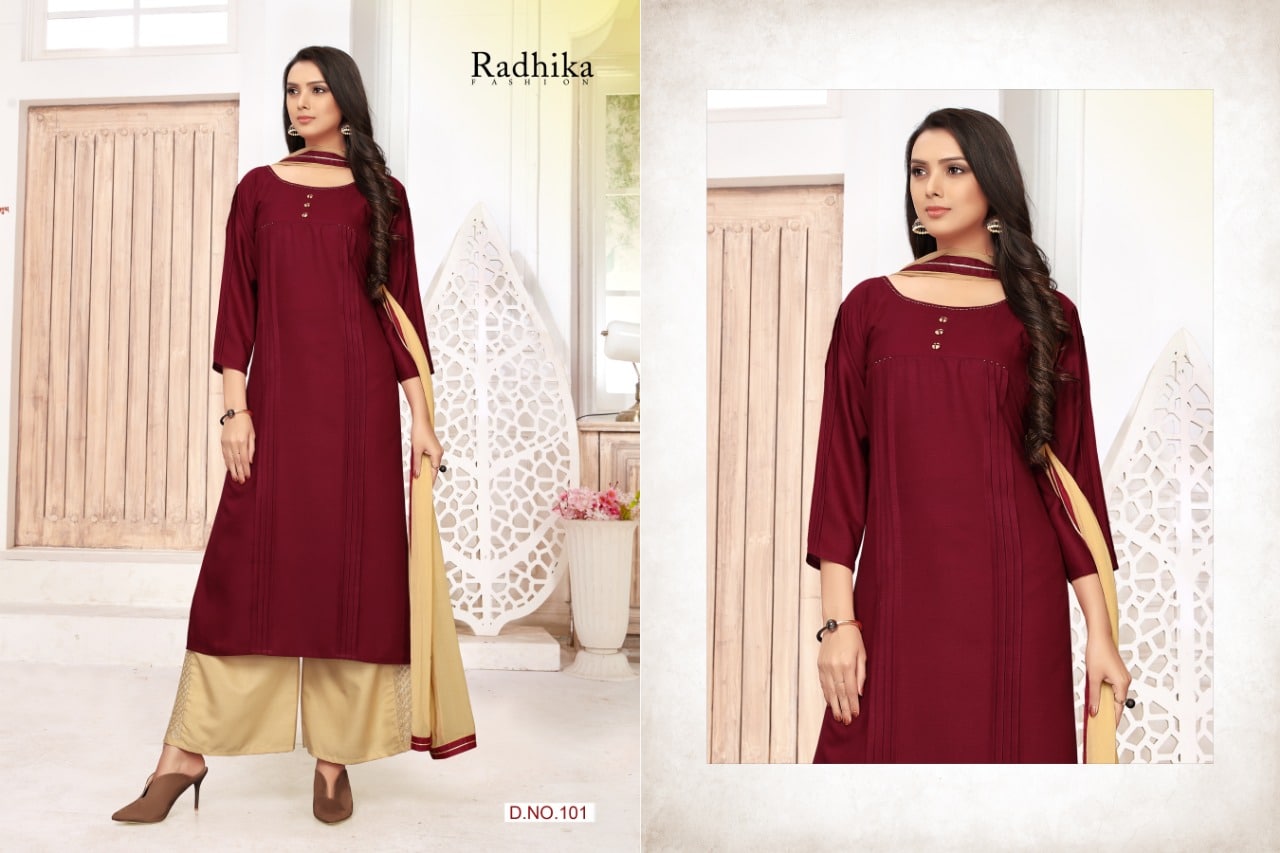 Radhika fashion kalina attractive and stylish classy catchy look Kurties