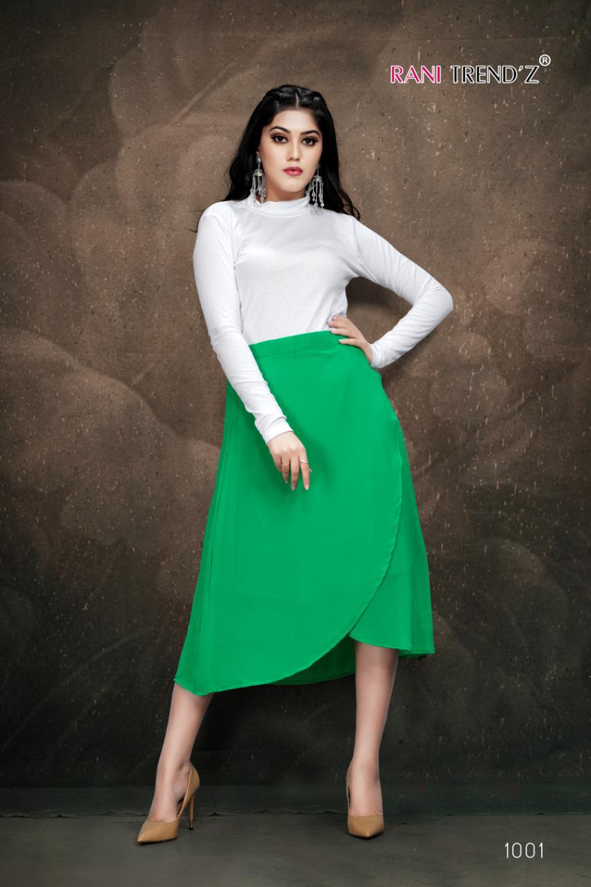 Rani trendz chini mini Modern Western style attractive look skirts