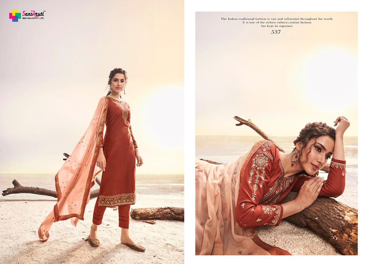 Sanskruti kishana Vol 3 astonishing style beautifully designed jam Silk with handwork and EMBROIDERY Salwar suits