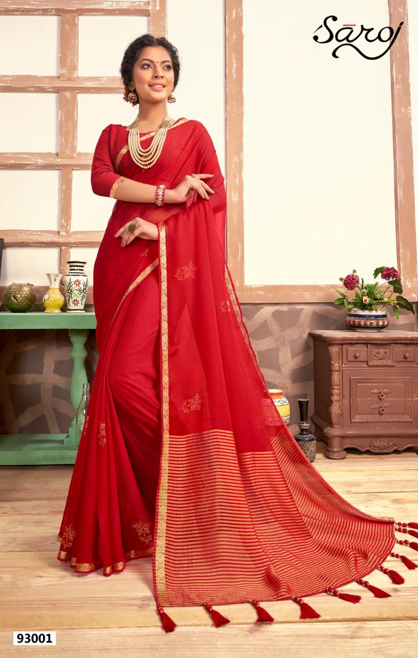 Saroj mahi beautifull trendy colorful collection of Sarees in factory rates