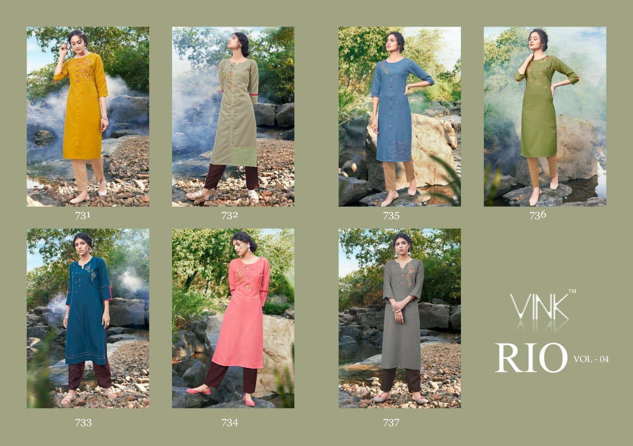 Vink Rio vol 4 stunning look beautifully designed cotton linen fashionable Kurties