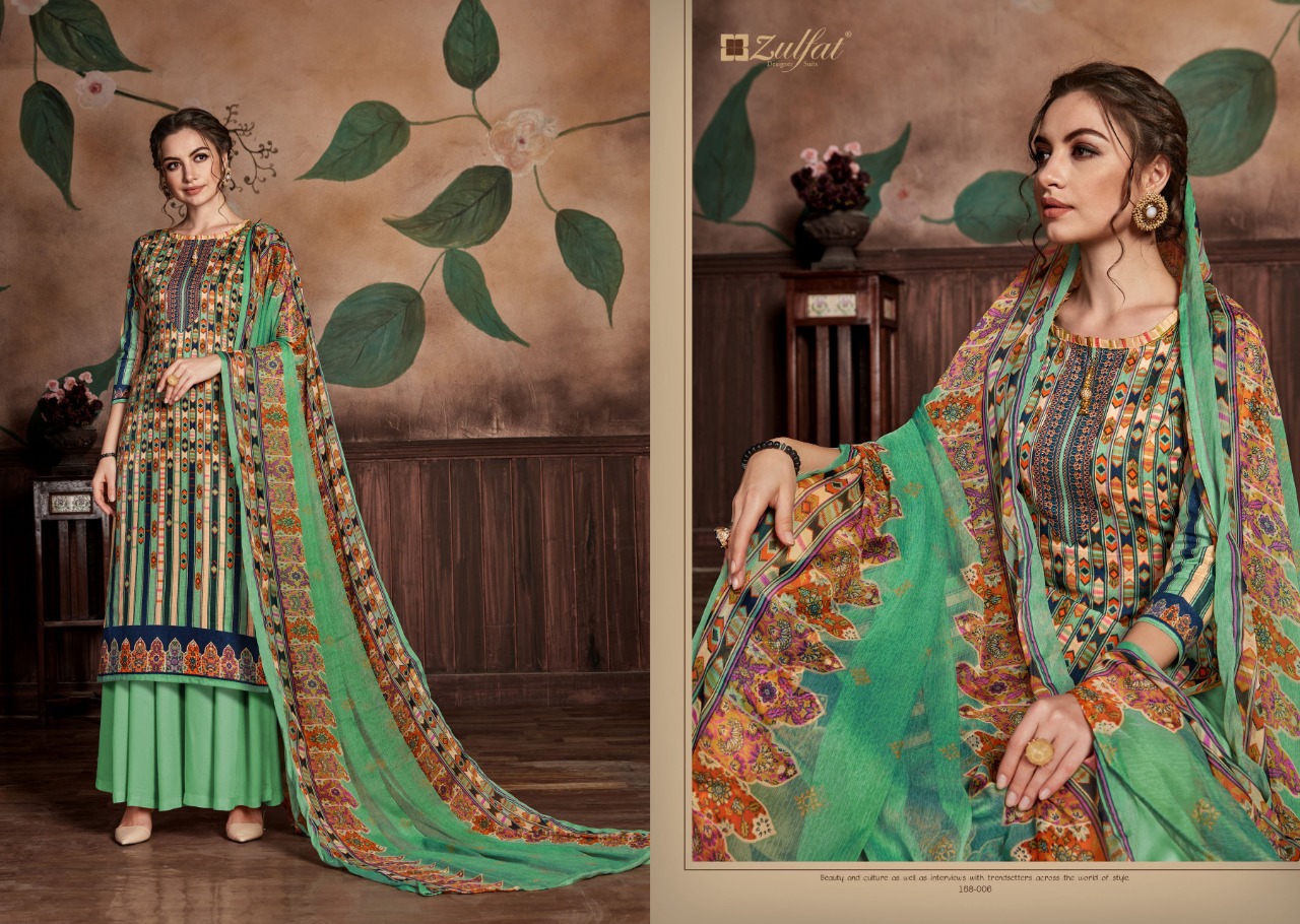 Zulfat Designer navika elagant Style pure Cotton print summer collection Salwar suits