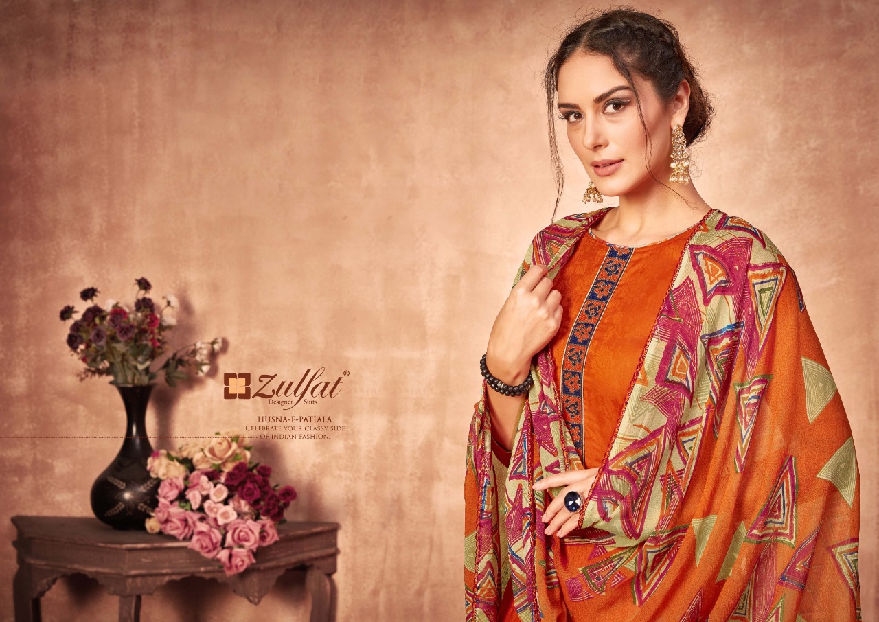 Zulfat husna e patiala jam cotton Jacquard gorgeous stylish Salwar suits