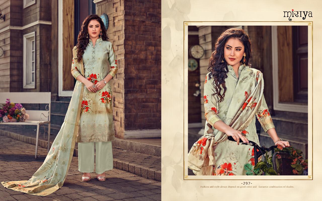 Aarav trendz miraya vol 14 beautifull Style banarasi Jacquard digital print with Handwork Salwar suits