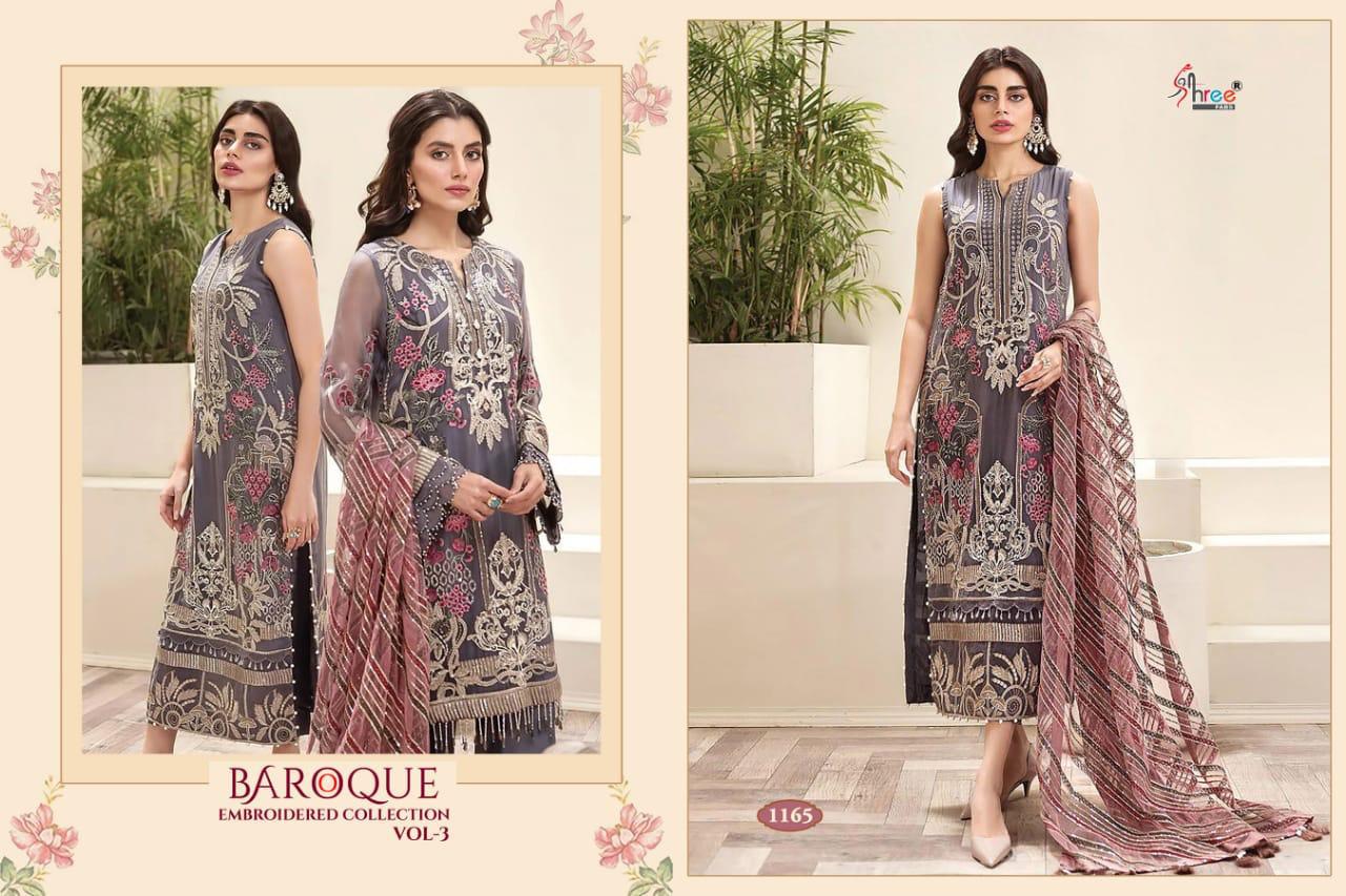 Agree Fab baroque Embroided collection vol 3 modern and classic Style faux Georgette Embroided beautifull Salwar suits