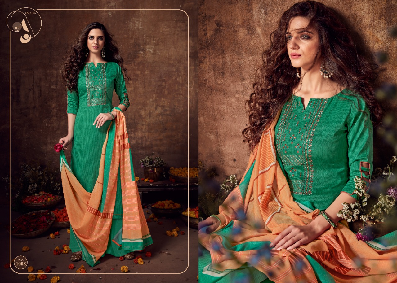 Ankit textile hoor modern and classic Style jam silk cotton with fancy Embroidered Beautifully designed Salwar suits