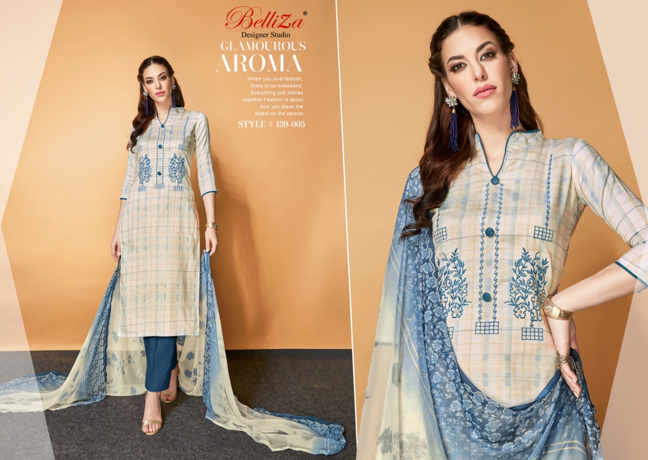 Belliza designer adaa pure jam silk digital print with Embroidered Salwar suits