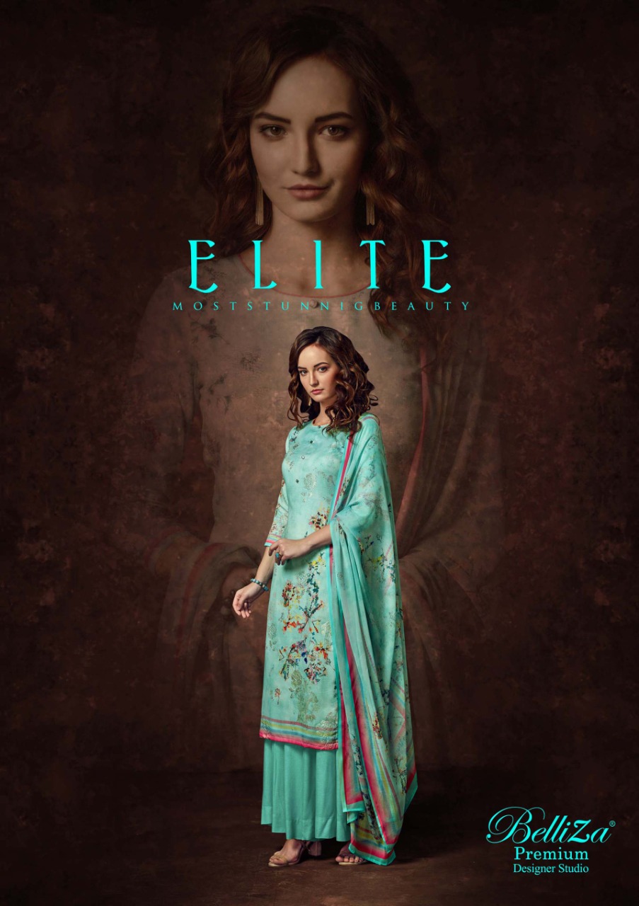 Belliza designer elite Astonishing Style jam cotton digital print with fancy EMBROIDERY work of threads beautifull Salwar suits