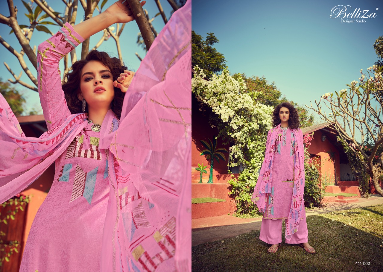 Belliza designer zohra elagant look attractive designed cotton digital print Salwar suits