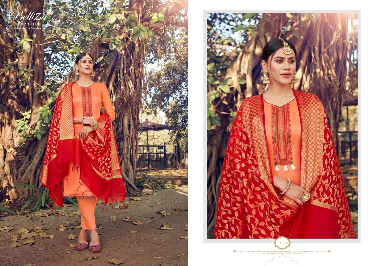 Belliza shamia innovative style beautifully designed jam cotton Embroidered Salwar suits