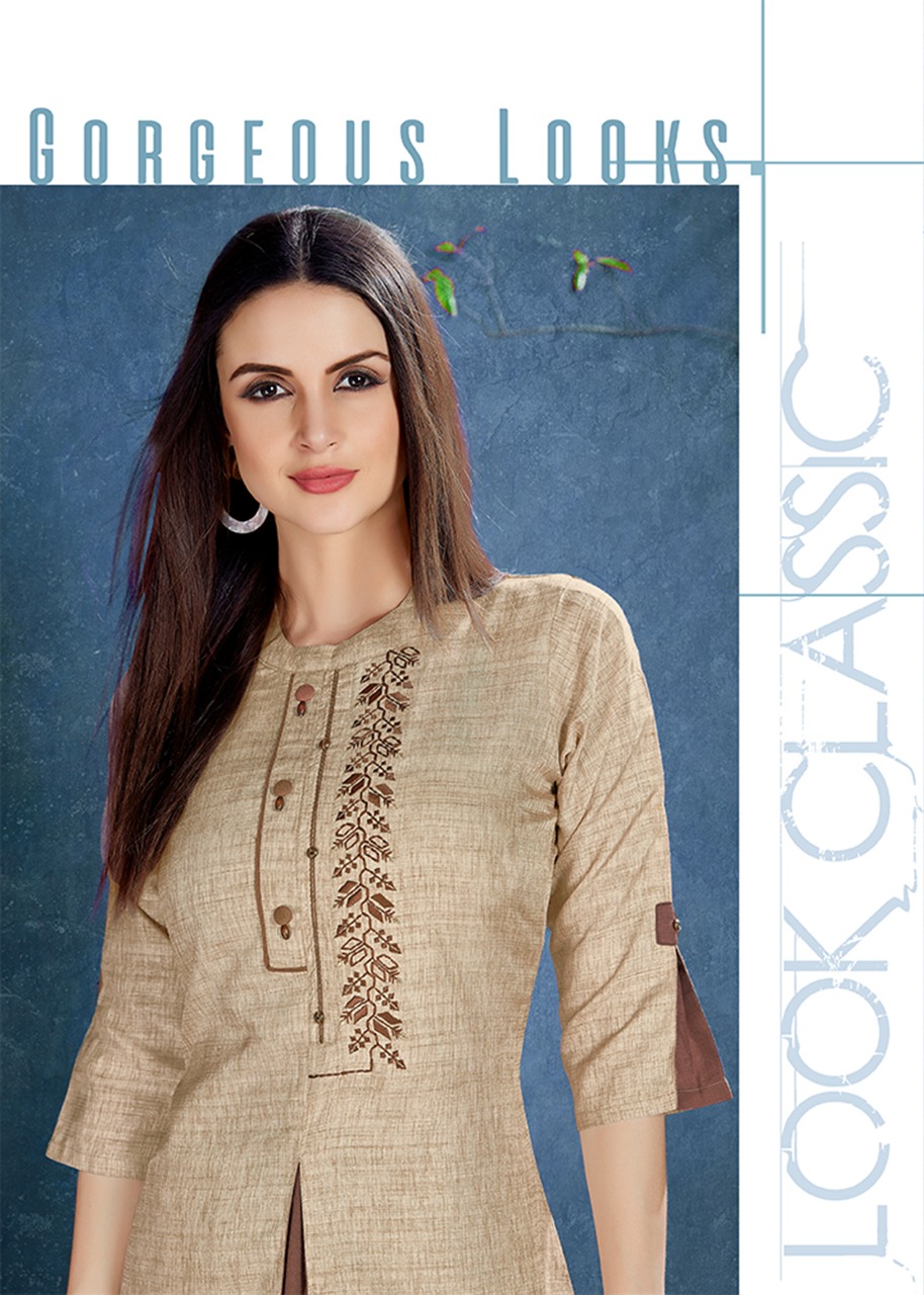 Dehliz trends ved beautifull and modern silk fabric Embroidered Kurties