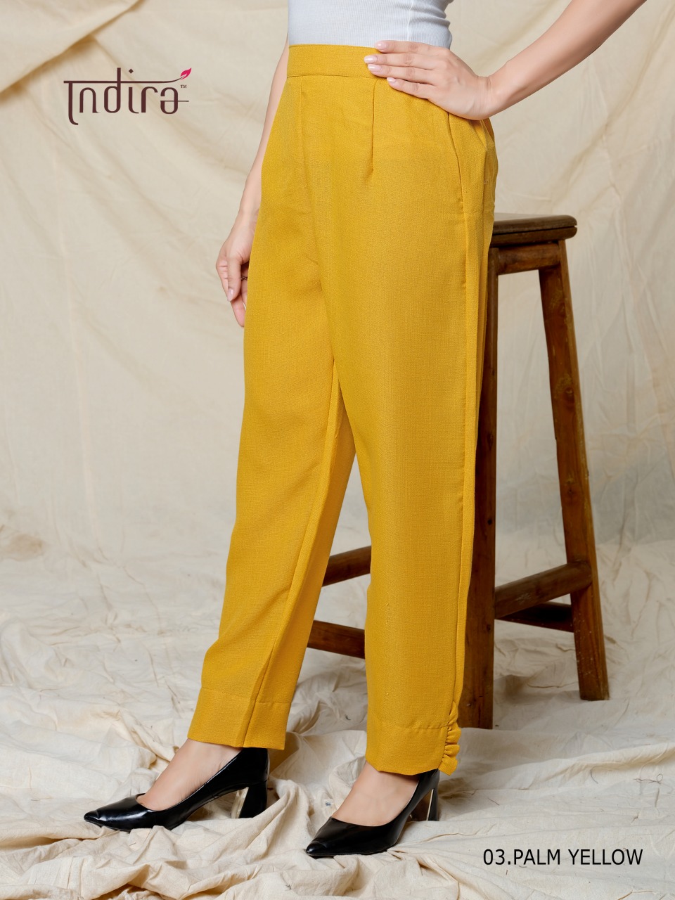 Indira Apparels Indira linen pants Western and modern type polyester linen pants