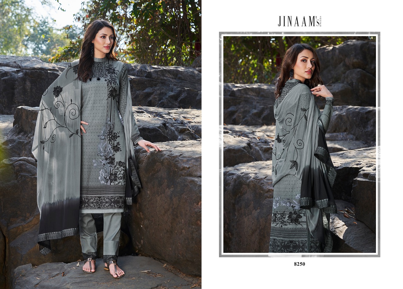 Jinaam adeena digital printed cotton satin beautifull Salwar suits