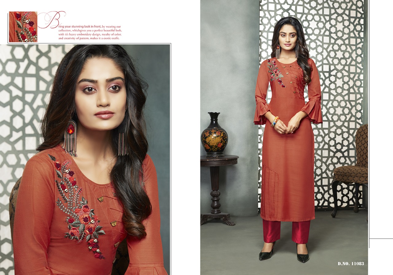 Kajree Shelby innovative style rayon with handwork stylish Salwar suits