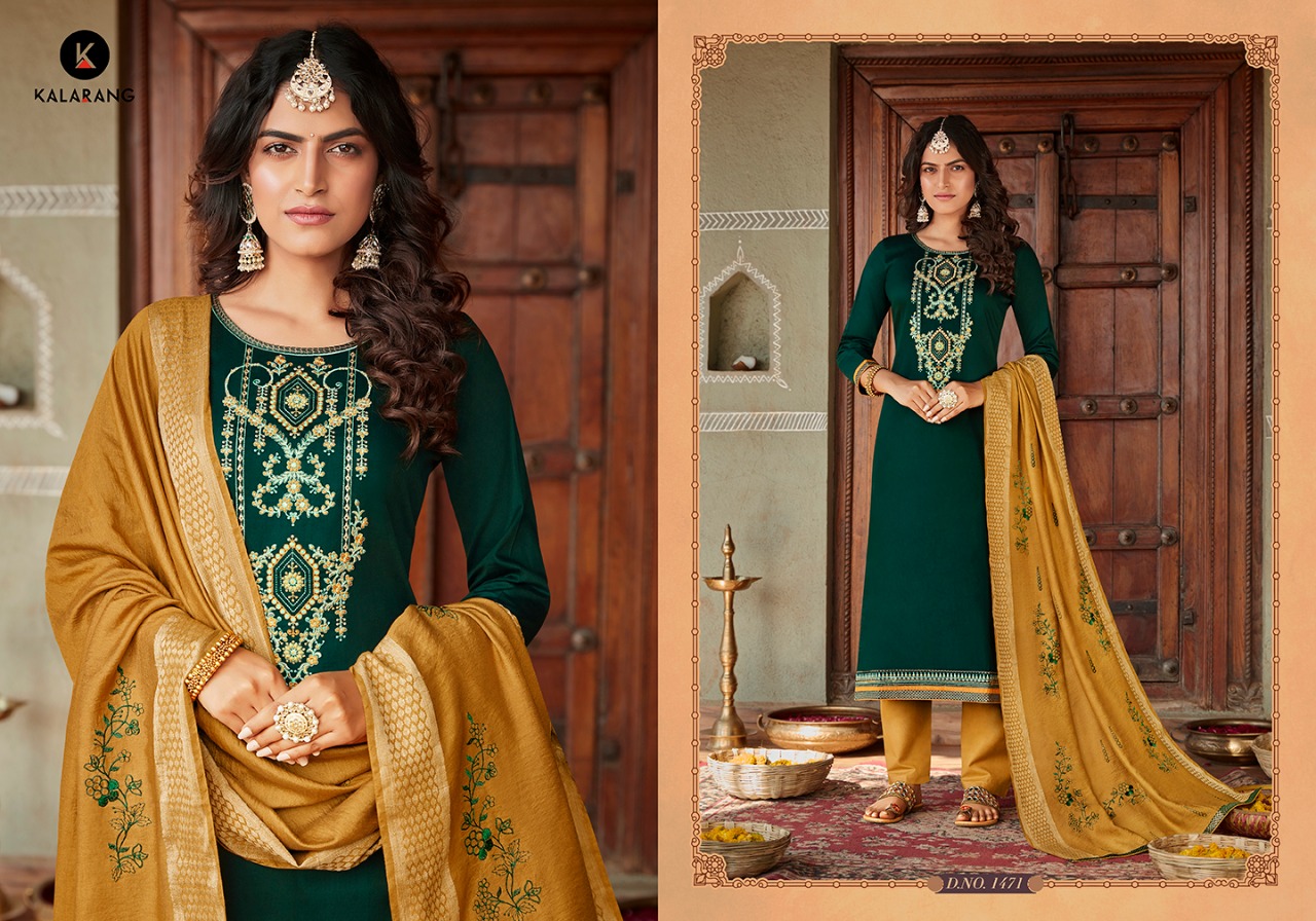 Kalarang kit Kat innovative style beautifully designed jam Silk with Embroidered Salwar suits