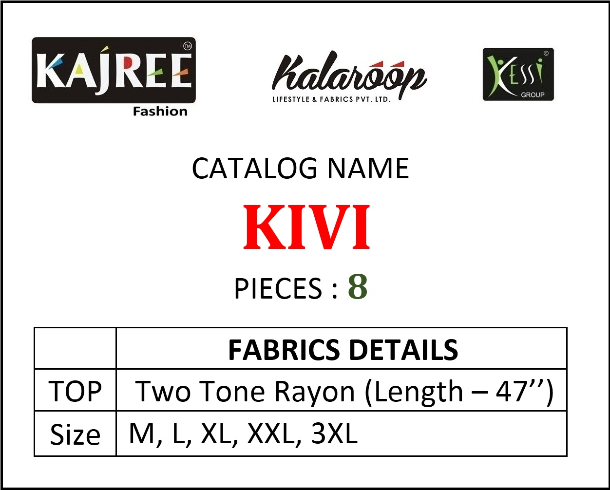 Kalaroop kivi gorgeous stunning look beautifully designed Rayon Kurties