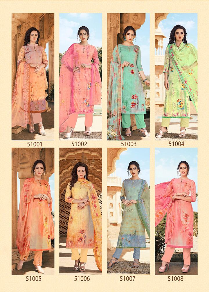 Kayvee Andaaz cotton opera silk digital and fancy Printed stylish Salwar suits