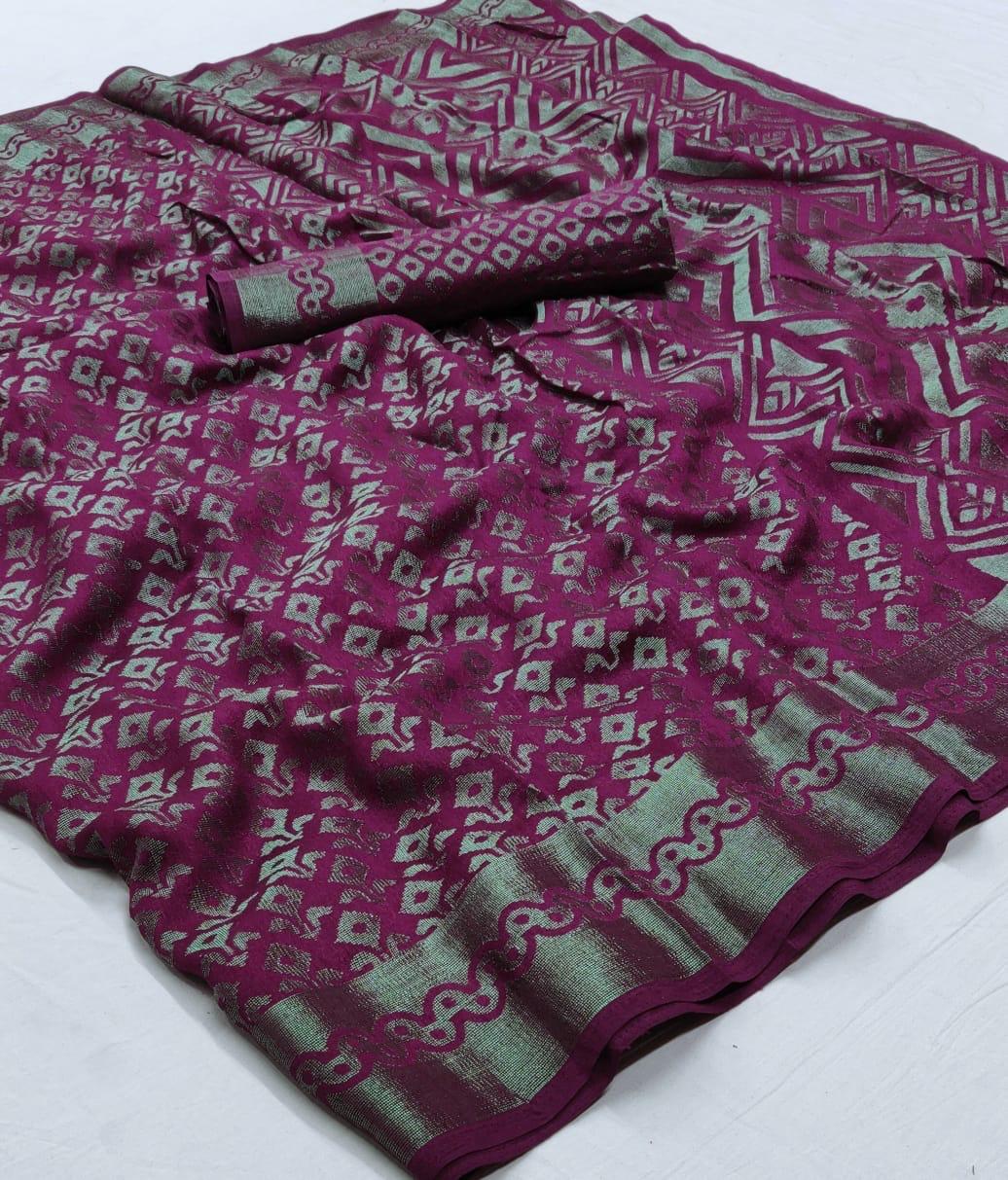 LT Fashion vichitra astonishing style beautifully designed brasso fabric Sarees