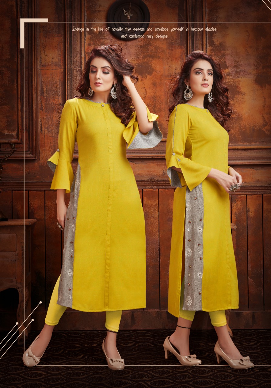 Privaa seher vol 4 attractive and stunning look rayon fabric Kurties