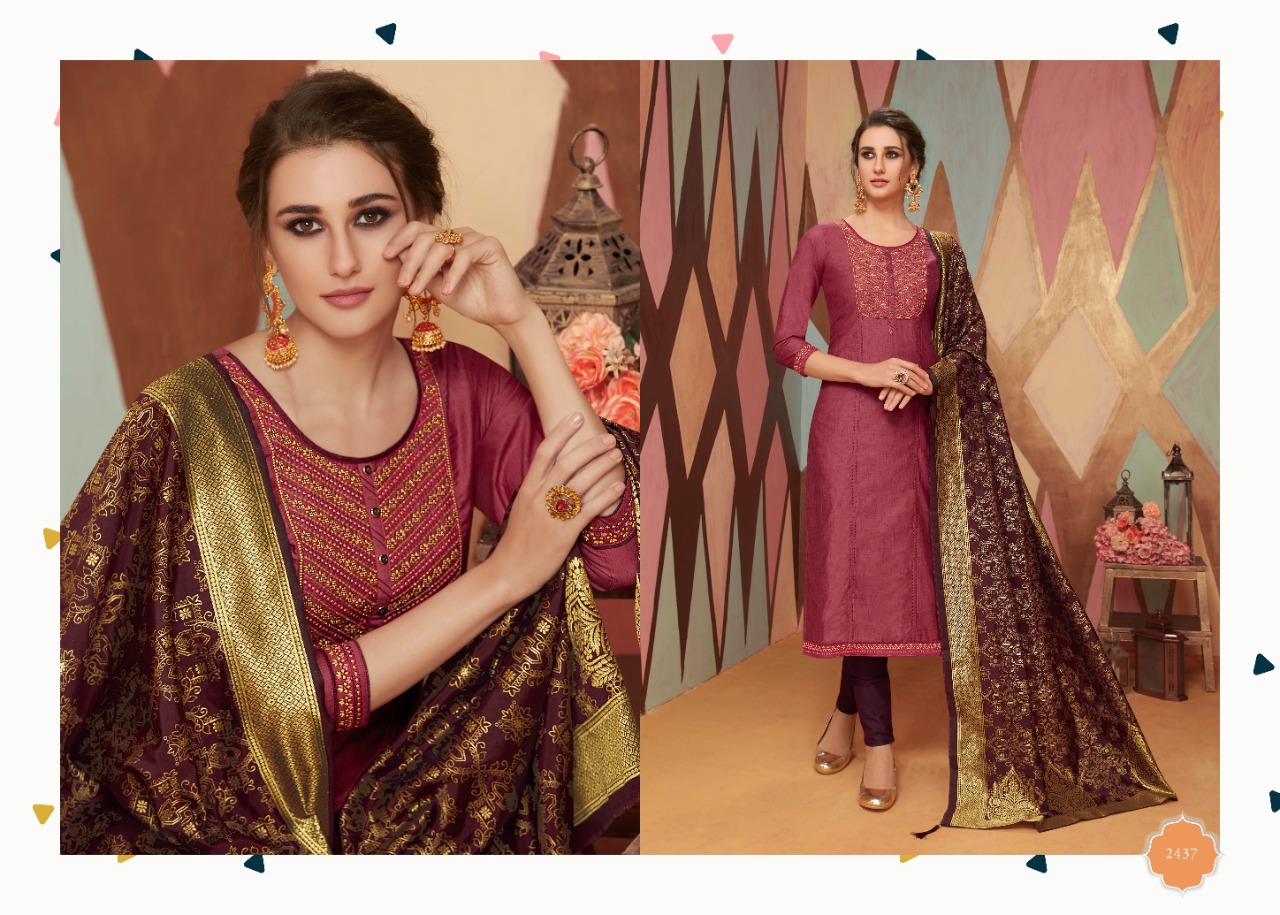 Rangoon paridhan vol 3 stunning look beautifully designed fancy silk With khatli work