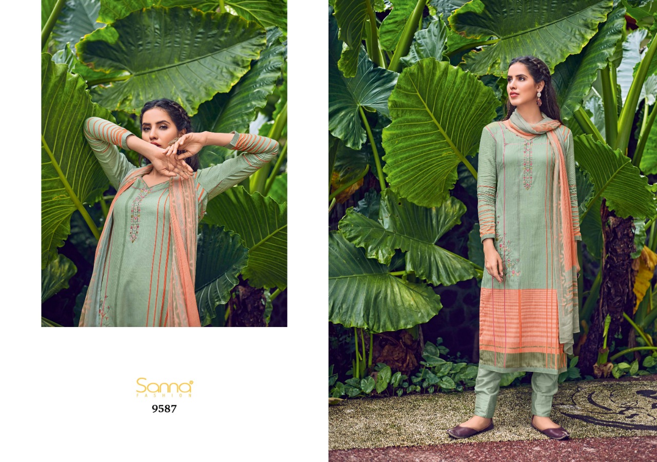 Sanna royal touch attractive look cotton fabric Salwar suits
