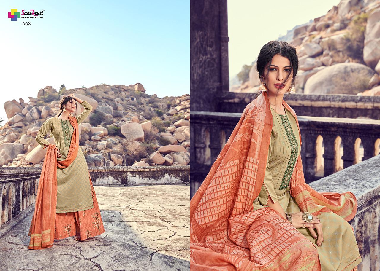 Sanskruti ambition jam silk cotton digital Printed with work Salwar suits