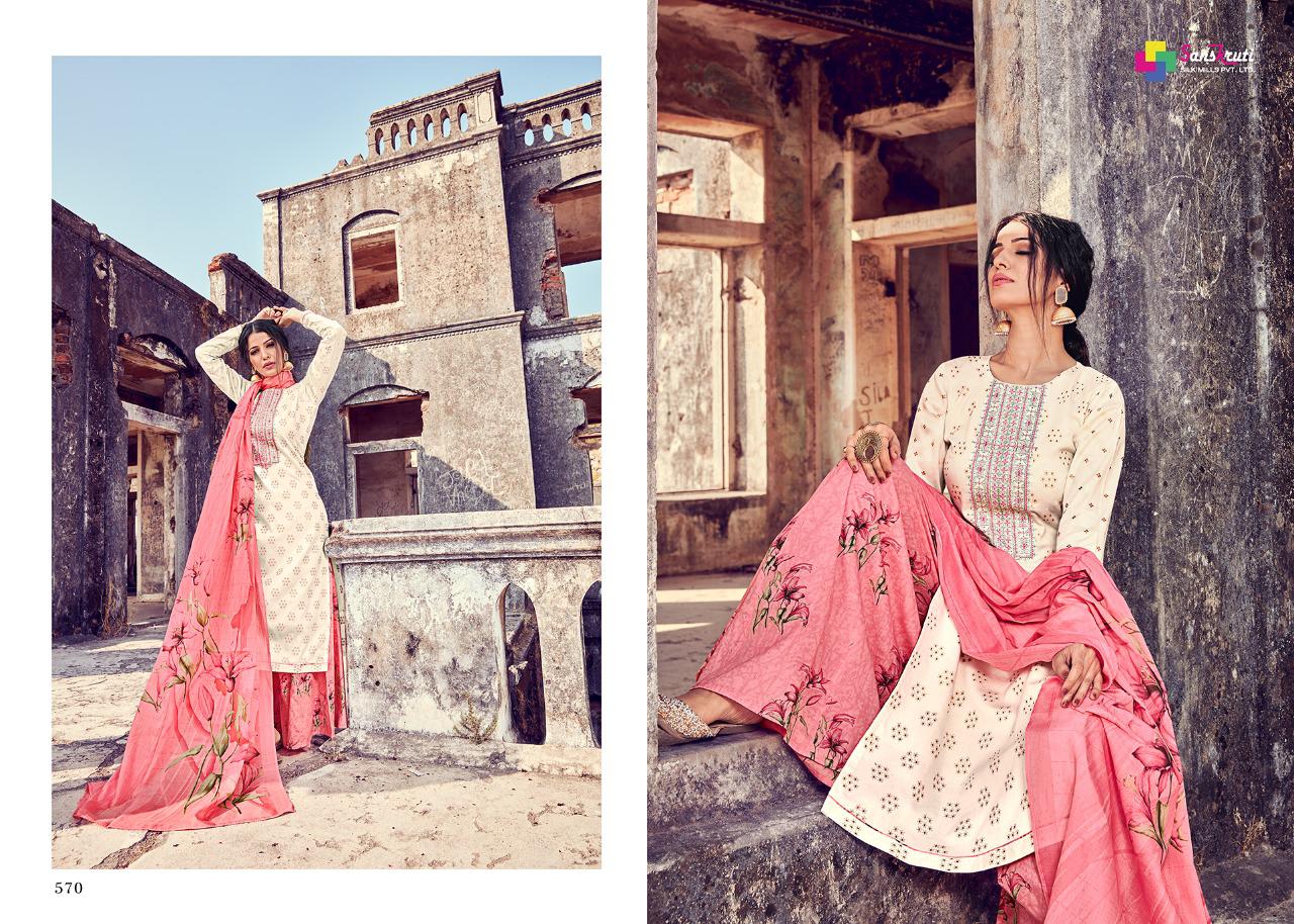 Sanskruti ambition jam silk cotton digital Printed with work Salwar suits