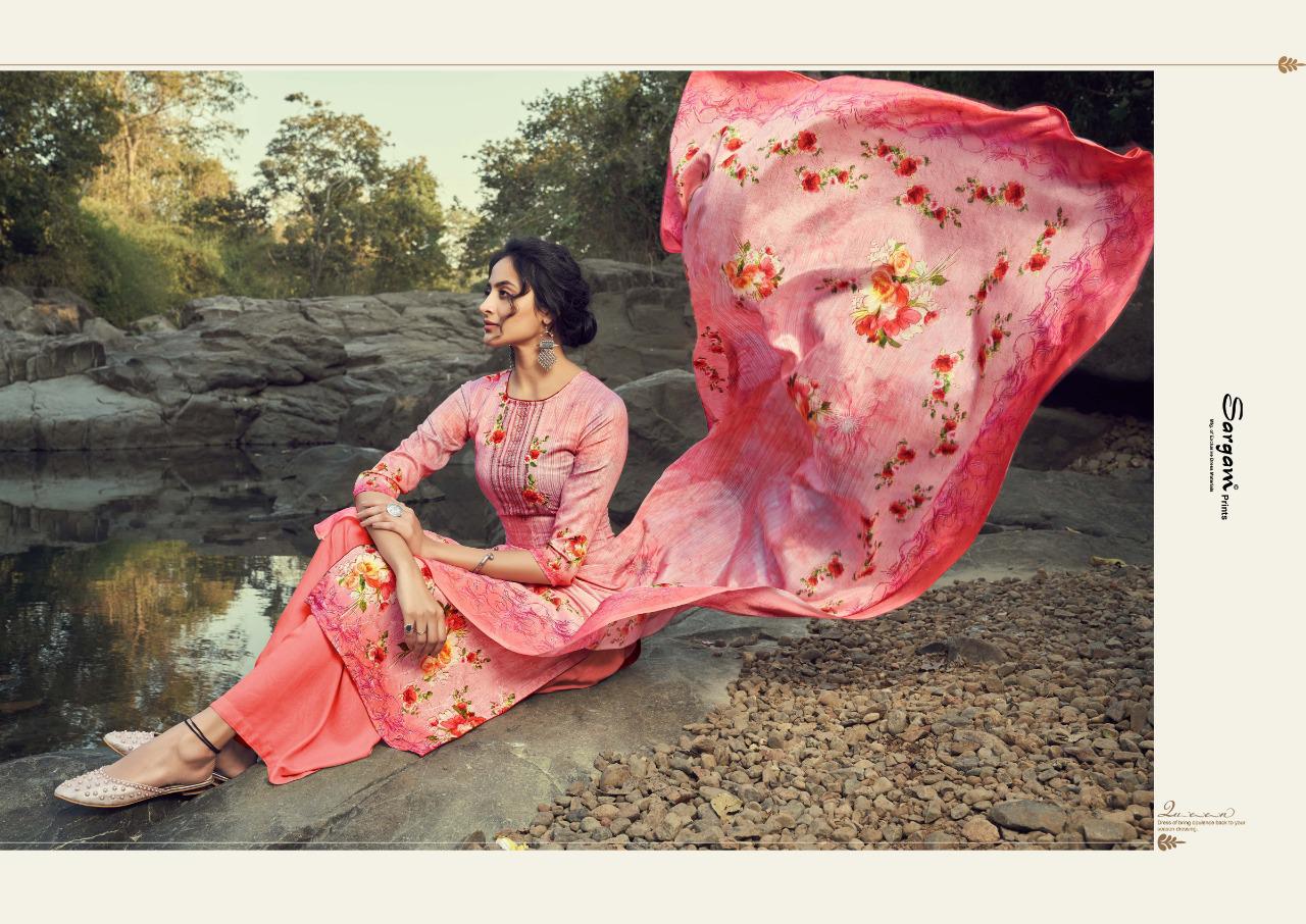 Sargam prints Shirley Satin digital print with sarvoski work Salwar suits