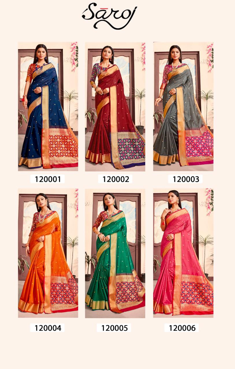 Saroj matka silk innovative style silk saree with cotton silk blouse