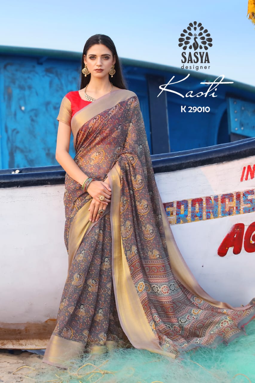 Sasya Designer Kasti a new and modern Stylish soft Cotton Sarees