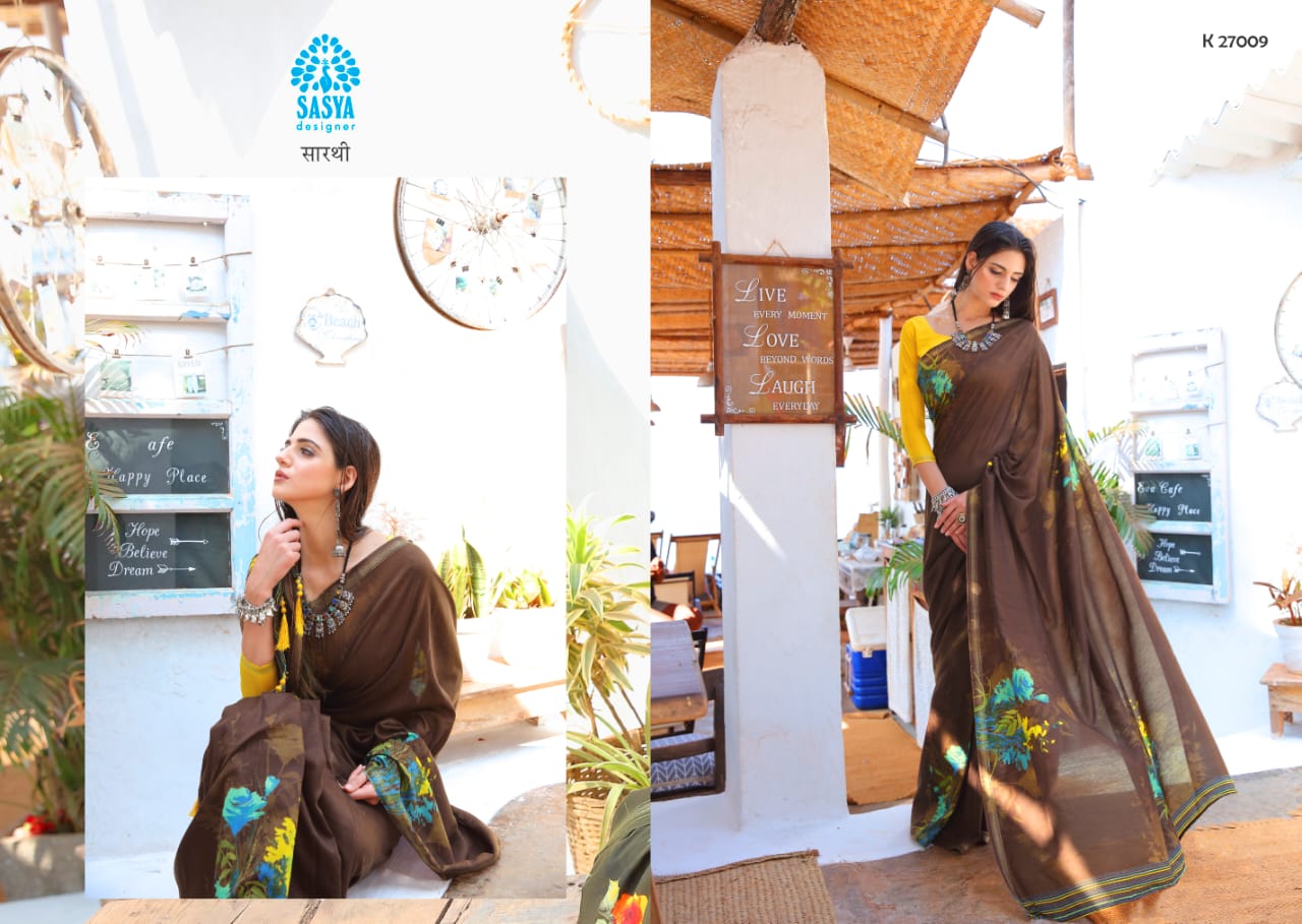Sasya Designer saavni astonishing style beautifully designed Sarees