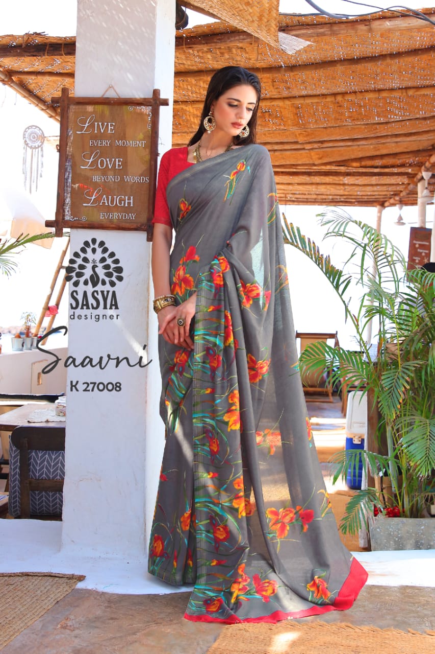Sasya Designer saavni astonishing style beautifully designed Sarees