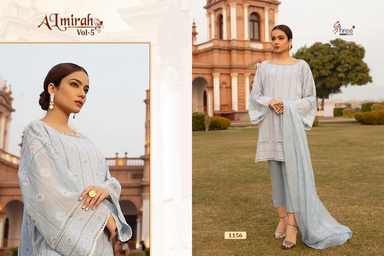 Shree Fab almirah vol 5 Astonishing Style cotton fabric Embroidered modern Salwar suits