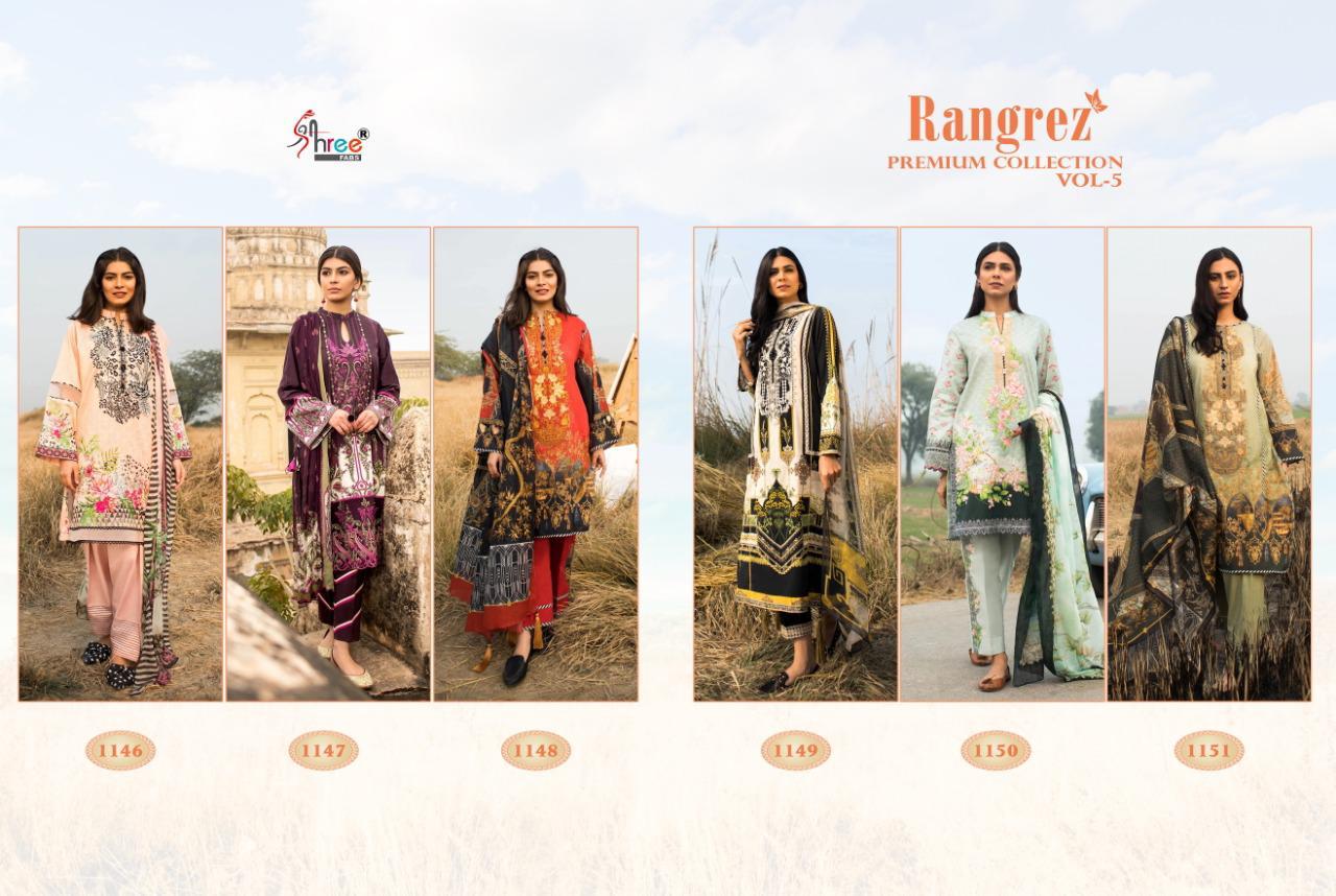 Shree Fab rangrez Vol 5 attractive and stylish classy look jam cotton printed with Embroided Salwar suits With cotton duppata