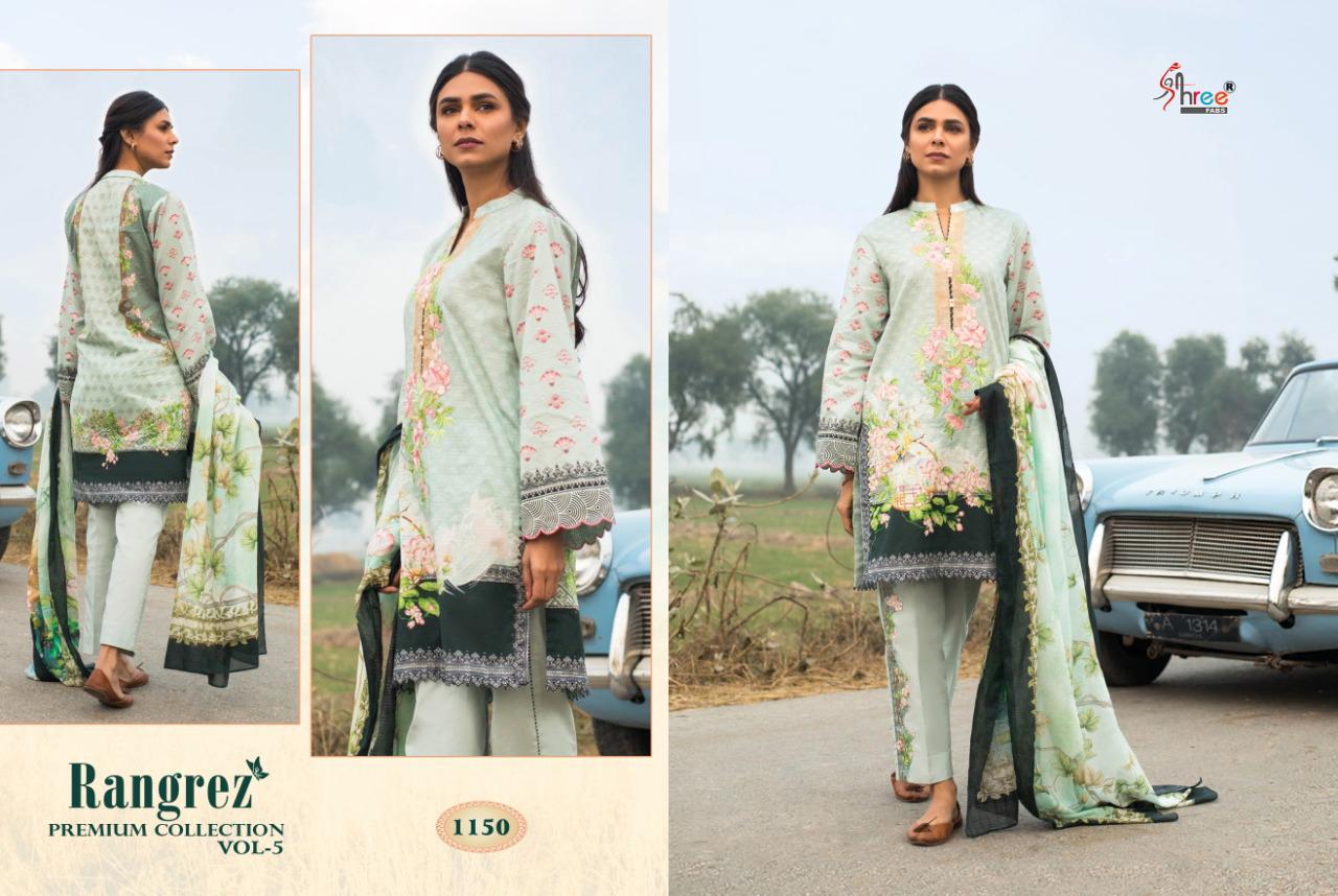 Shree Fab rangrez Vol 5 attractive and stylish classy look jam cotton printed with Embroided Salwar suits With cotton duppata