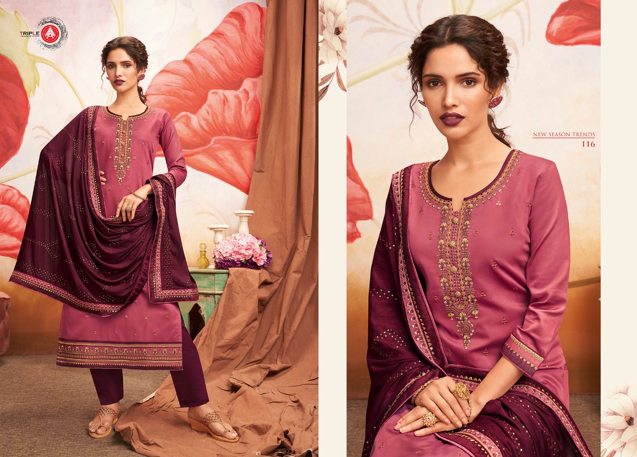 Triple AAA khanak innovative style jam silk with work Salwar suits