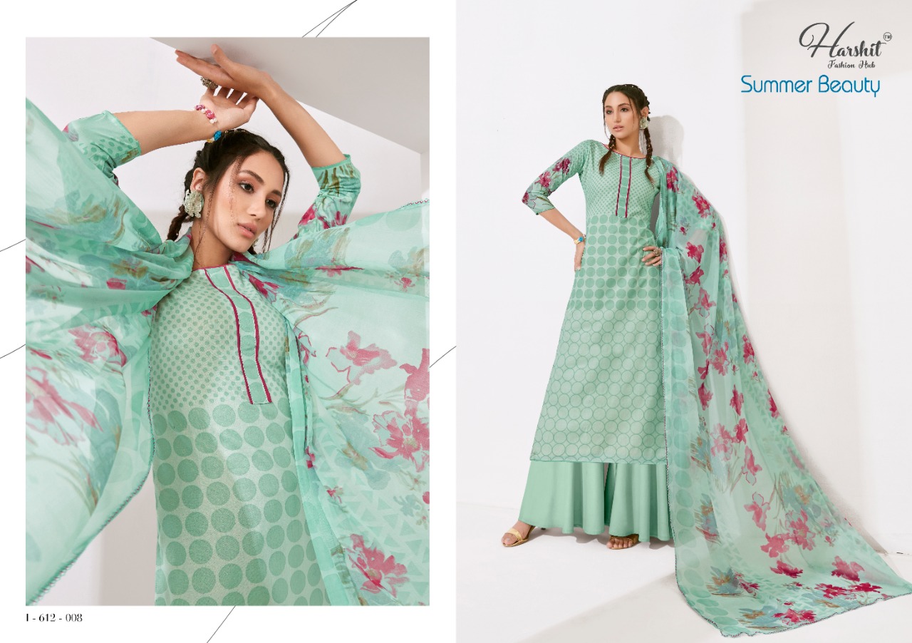 Harshit fashion hub summer beauty digital printed salwar suit Material collection