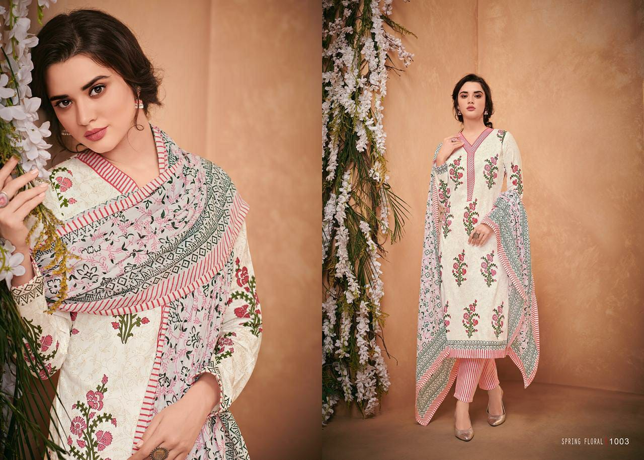 Mumtaz arts spring floral karachi suits printed salwar kameez collection