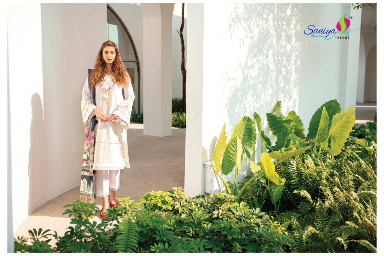 Saaniya trendz almirah vol 7 pakistani lawn collection supplier