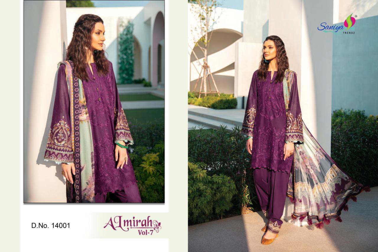 Saaniya trendz almirah vol 7 pakistani lawn collection supplier